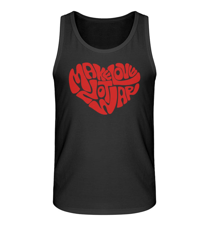 DEZENTE REBELLEN ORGANIC TANK TOP BUBEN • MAKE LOVE NOT WAR-HARLEKINSHOP