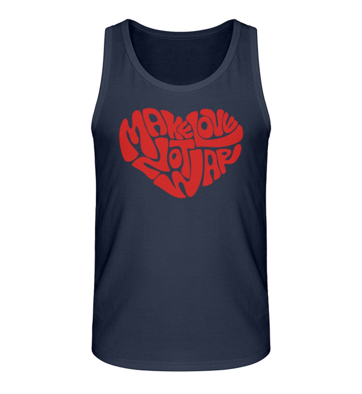DEZENTE REBELLEN ORGANIC TANK TOP BUBEN • MAKE LOVE NOT WAR-HARLEKINSHOP
