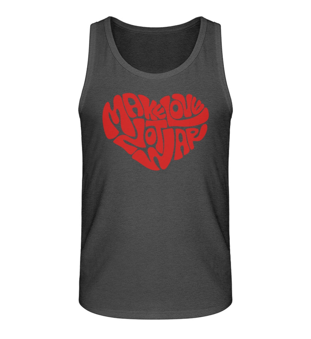DEZENTE REBELLEN ORGANIC TANK TOP BUBEN • MAKE LOVE NOT WAR-HARLEKINSHOP