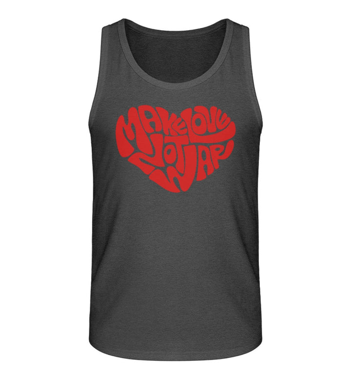 DEZENTE REBELLEN ORGANIC TANK TOP BUBEN • MAKE LOVE NOT WAR-HARLEKINSHOP