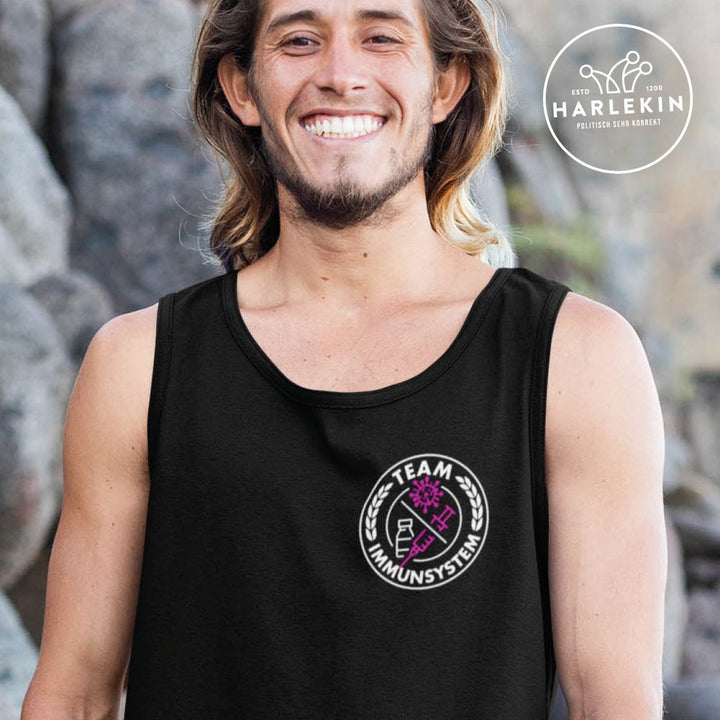 DEZENTE REBELLEN ORGANIC TANK TOP BUBEN • TEAM IMMUNSYSTEM-HARLEKINSHOP