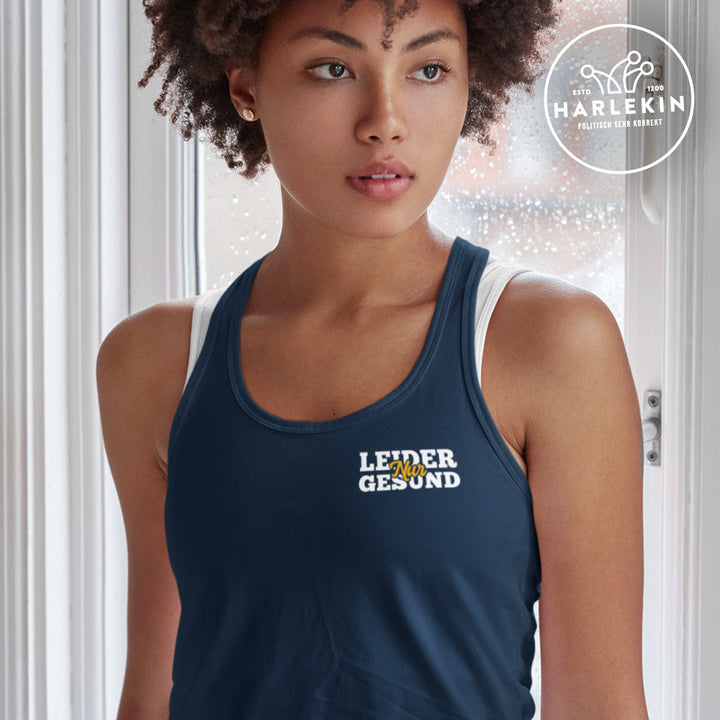 DEZENTE REBELLEN ORGANIC TANK TOP MÄDELS • LEIDER NUR GESUND-HARLEKINSHOP