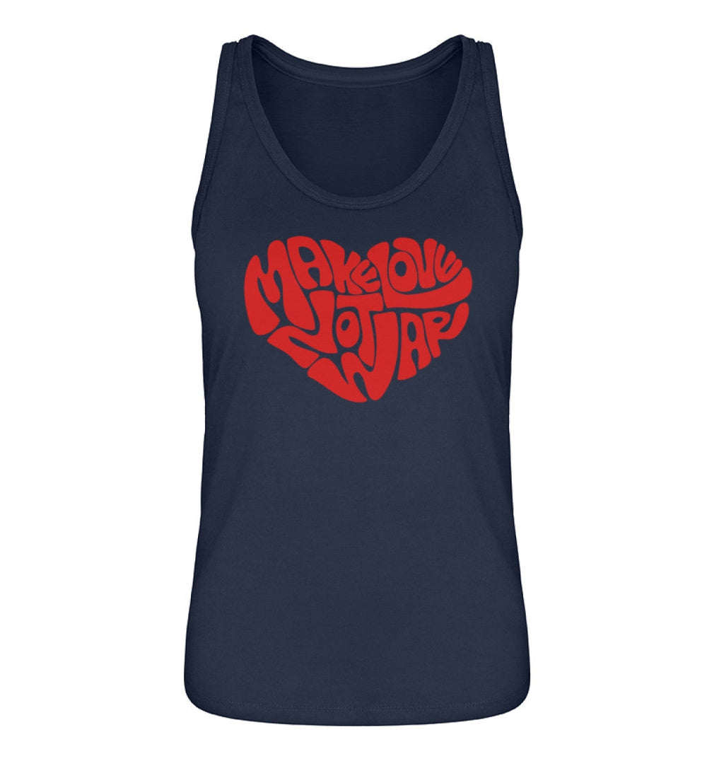 DEZENTE REBELLEN ORGANIC TANK TOP MÄDELS • MAKE LOVE NOT WAR-HARLEKINSHOP