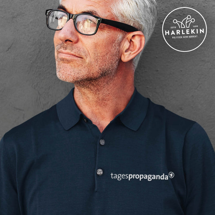 DEZENTE REBELLEN POLOSHIRT BUBEN / EDLER STICK • TAGESPROPAGANDA-HARLEKINSHOP