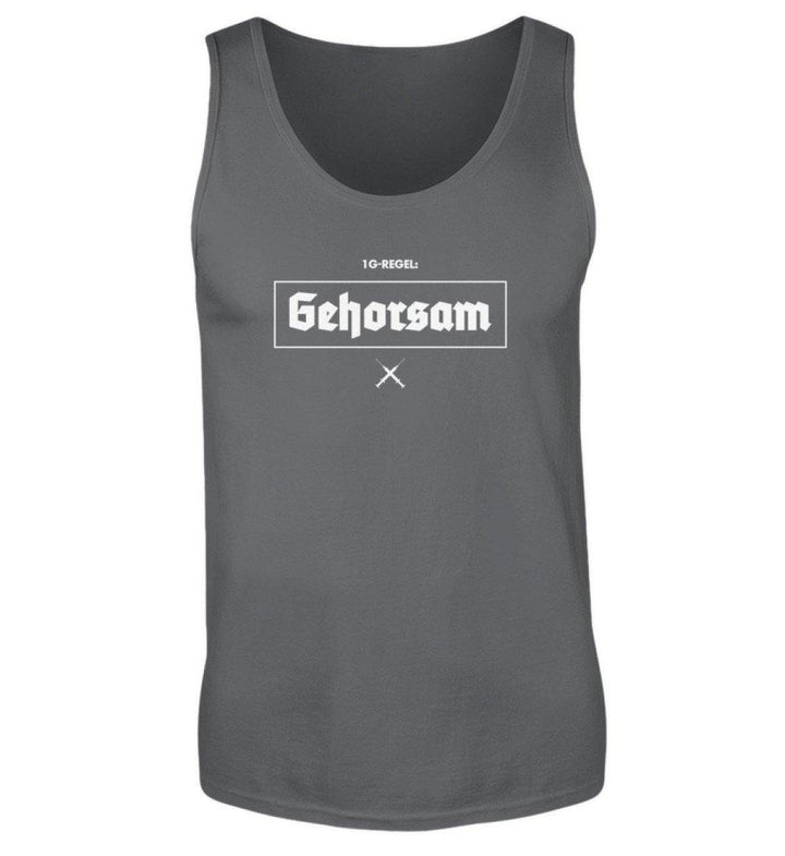 DEZENTE REBELLEN TANK TOP BUBEN • 1G-REGEL: GEHORSAM!-HARLEKINSHOP