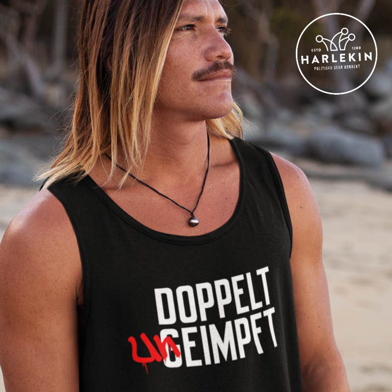 DEZENTE REBELLEN TANK TOP BUBEN • DOPPEL UNGEIMPFT-HARLEKINSHOP