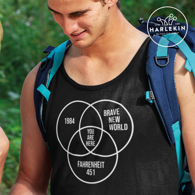 DEZENTE REBELLEN TANK TOP BUBEN • DYSTOPIE - DUNKEL-HARLEKINSHOP