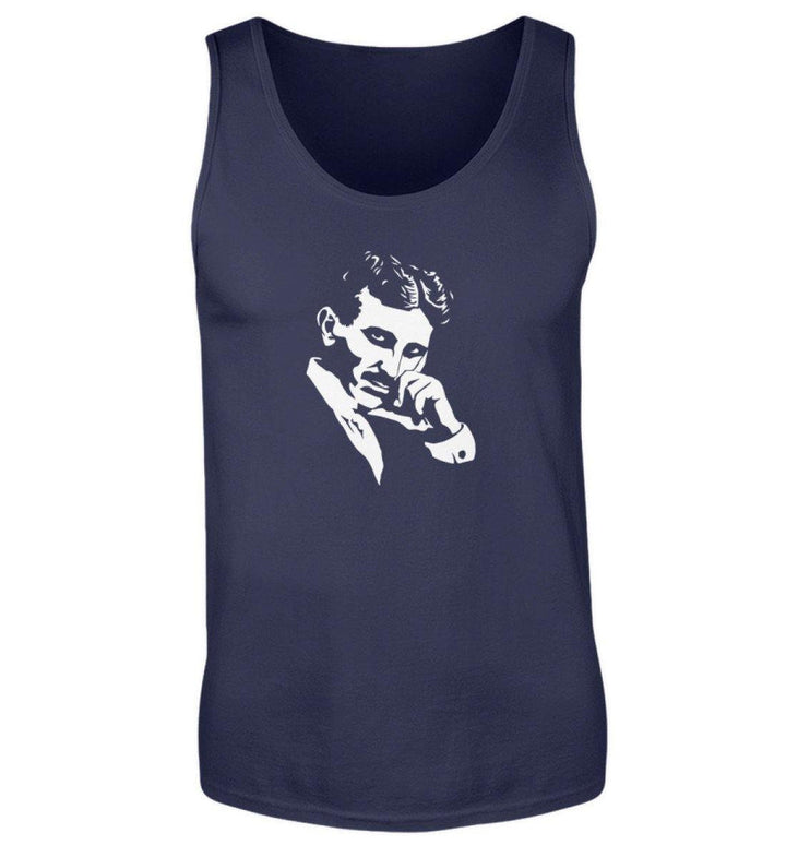DEZENTE REBELLEN TANK TOP BUBEN • TESLA PORTRAIT-HARLEKINSHOP