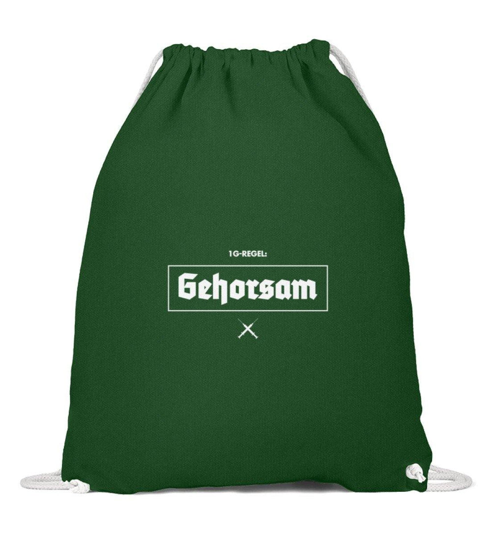 DEZENTE REBELLEN TURNBEUTEL • 1G-REGEL: GEHORSAM!-HARLEKINSHOP
