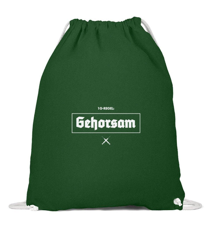 DEZENTE REBELLEN TURNBEUTEL • 1G-REGEL: GEHORSAM!-HARLEKINSHOP