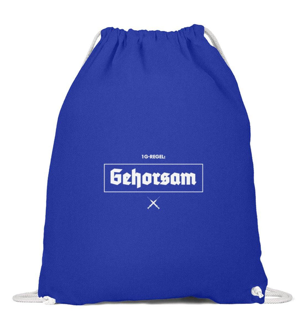 DEZENTE REBELLEN TURNBEUTEL • 1G-REGEL: GEHORSAM!-HARLEKINSHOP