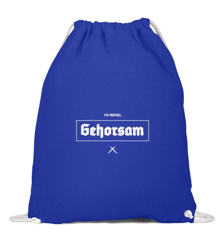 DEZENTE REBELLEN TURNBEUTEL • 1G-REGEL: GEHORSAM!-HARLEKINSHOP
