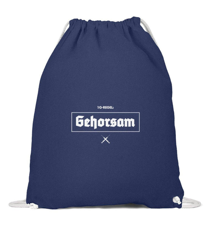DEZENTE REBELLEN TURNBEUTEL • 1G-REGEL: GEHORSAM!-HARLEKINSHOP