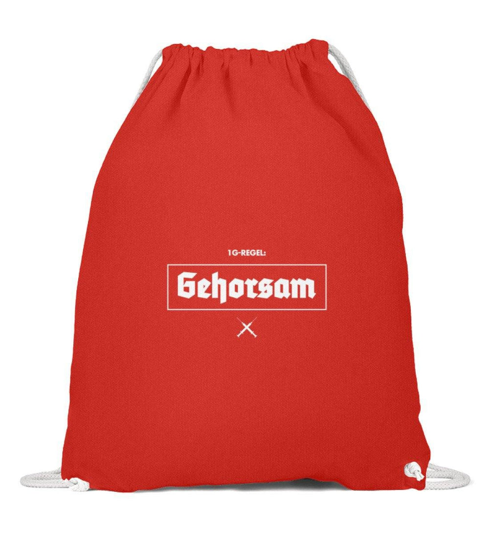 DEZENTE REBELLEN TURNBEUTEL • 1G-REGEL: GEHORSAM!-HARLEKINSHOP