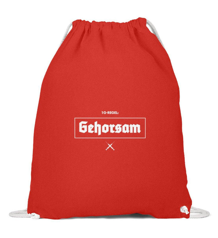 DEZENTE REBELLEN TURNBEUTEL • 1G-REGEL: GEHORSAM!-HARLEKINSHOP