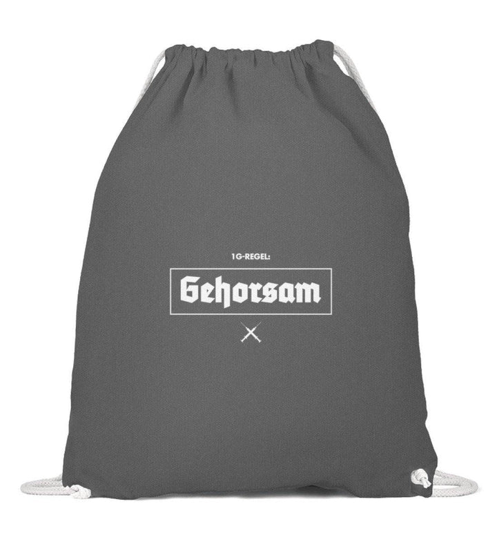 DEZENTE REBELLEN TURNBEUTEL • 1G-REGEL: GEHORSAM!-HARLEKINSHOP
