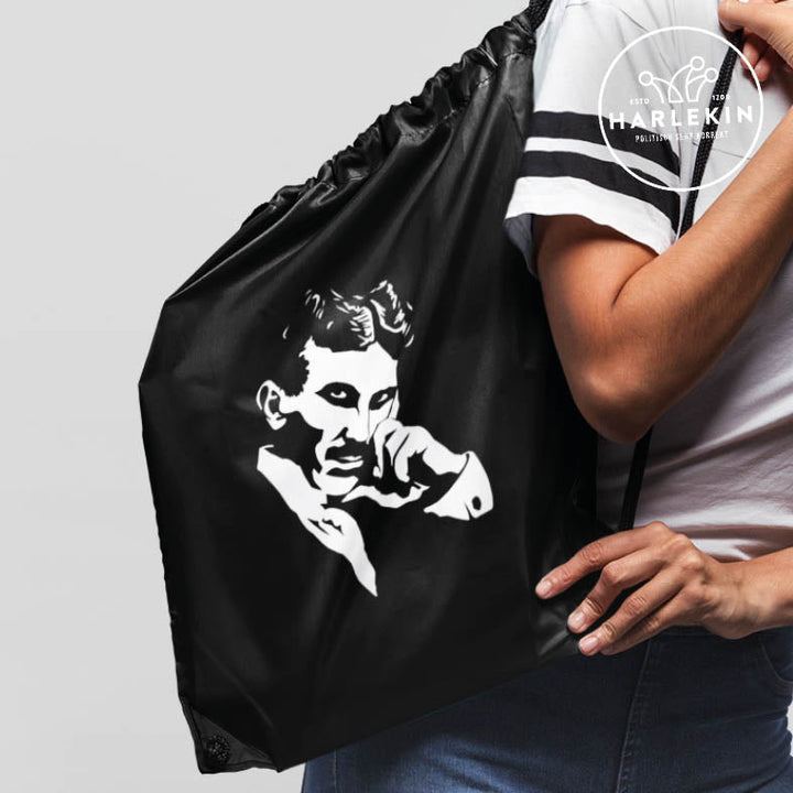 DEZENTE REBELLEN TURNBEUTEL • TESLA PORTRAIT-HARLEKINSHOP