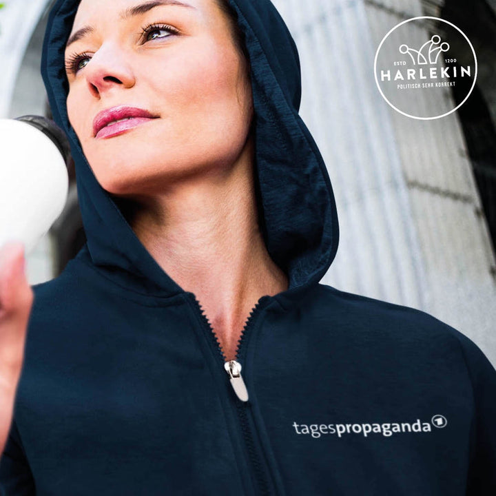 DEZENTE REBELLEN ZIPPER HOODIE MÄDELS / EDLER STICK • TAGESPROPAGANDA-HARLEKINSHOP