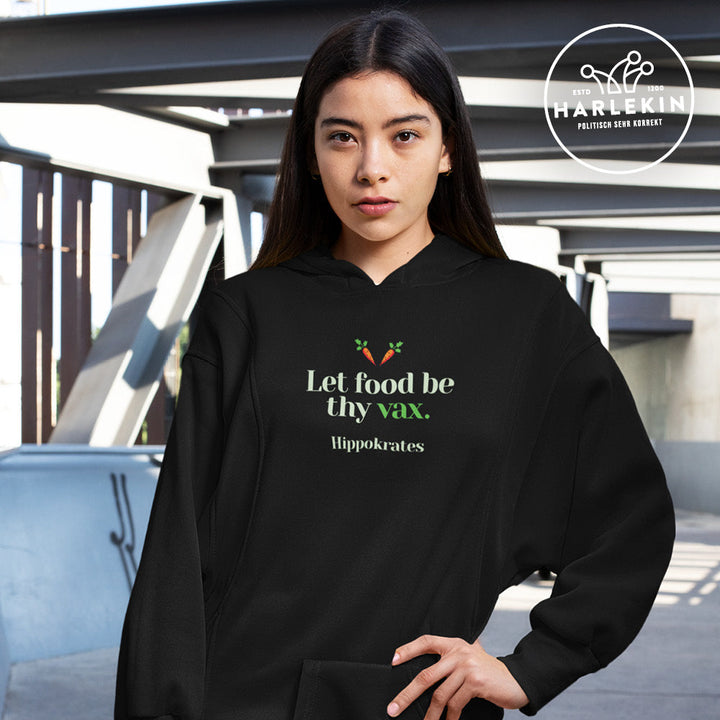 DIE MÖHRE: GRÜNZEUG HOODIEKLEID MÄDELS • FOOD & VAX / HIPPOKRATES - DUNKEL-HARLEKINSHOP
