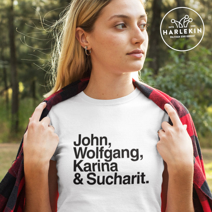 DIE MÖHRE: GRÜNZEUG ORGANIC SHIRT MÄDELS • JOHN, WOLFGANG, KARINA & SUCHARIT - HELL-HARLEKINSHOP