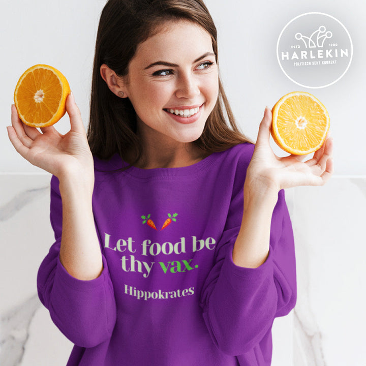 DIE MÖHRE: GRÜNZEUG SWEATER MÄDELS • FOOD & VAX / HIPPOKRATES - DUNKEL-HARLEKINSHOP