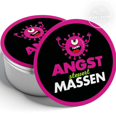 GROSSE STICKER / AUFKLEBER • ANGST STEUERT MASSEN (10 STK.)-HARLEKINSHOP