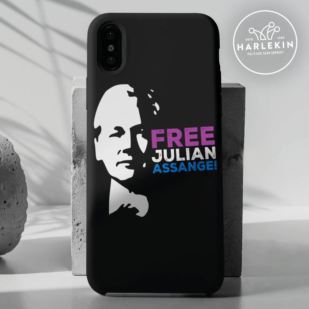 HANDYHÜLLE, HANDY CASE - IPHONE 7/8 • FREE ASSANGE-HARLEKINSHOP