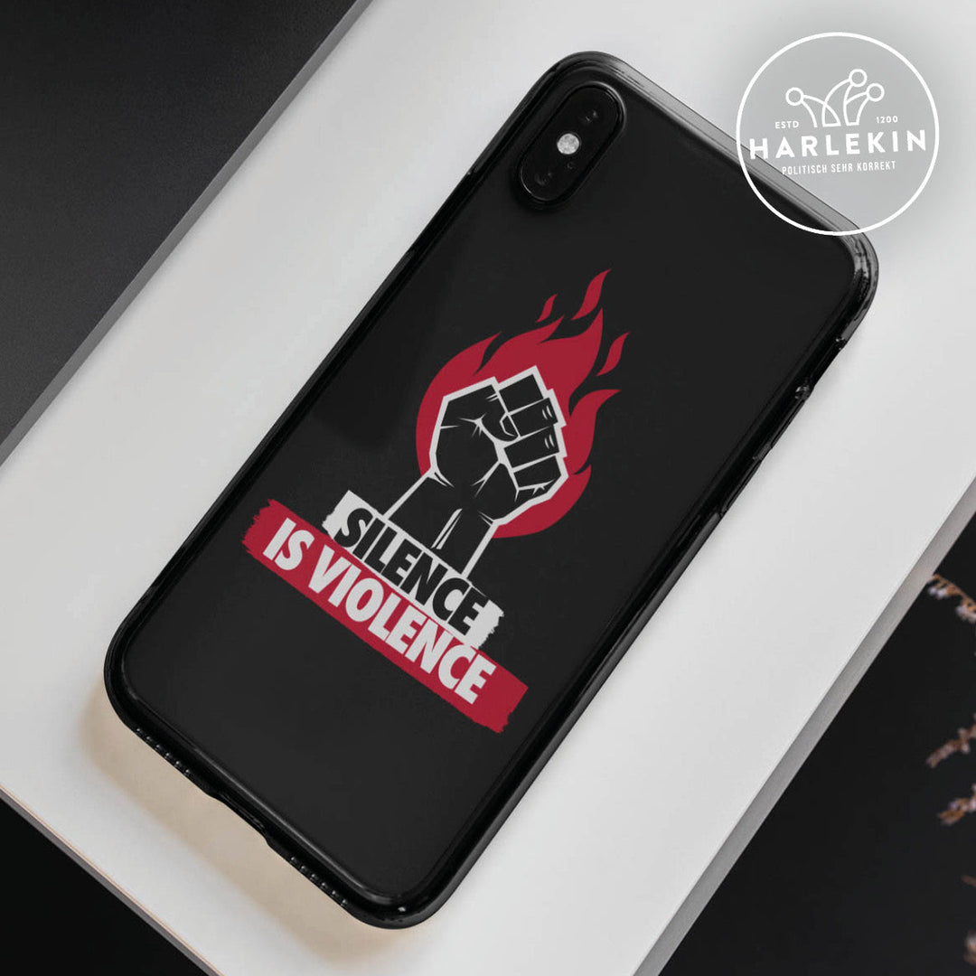 HANDYHÜLLE, HANDY CASE - IPHONE 7/8 • SILENCE IS VIOLENCE-HARLEKINSHOP