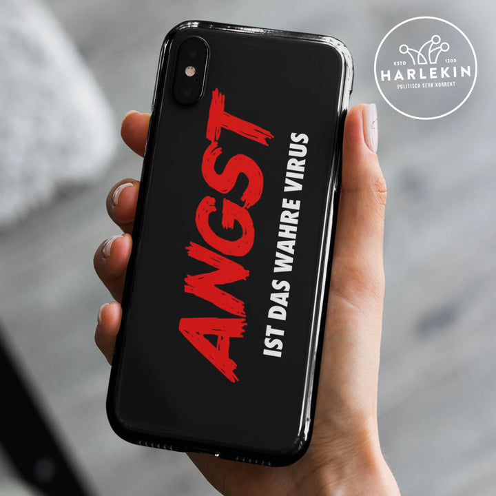 HANDYHÜLLE, HANDY CASE - IPHONE 7PLUS/8PLUS • ANGST IST DAS WAHRE VIRUS-HARLEKINSHOP