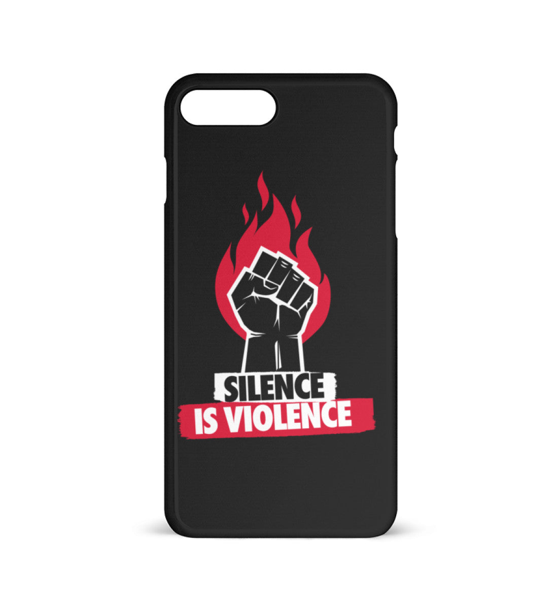 HANDYHÜLLE, HANDY CASE - IPHONE 7PLUS/8PLUS • SILENCE IS VIOLENCE-HARLEKINSHOP