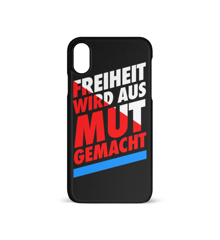 HANDYHÜLLE, HANDY CASE - IPHONE X • FREIHEIT & MUT-HARLEKINSHOP