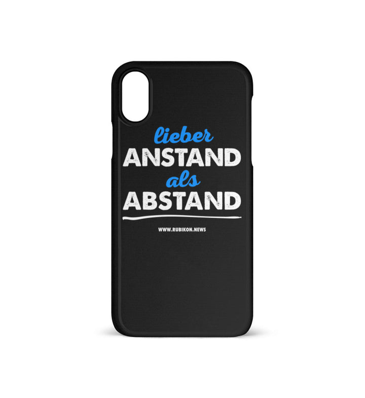HANDYHÜLLE, HANDY CASE - IPHONE X • LIEBER ANSTAND ALS ABSTAND-HARLEKINSHOP