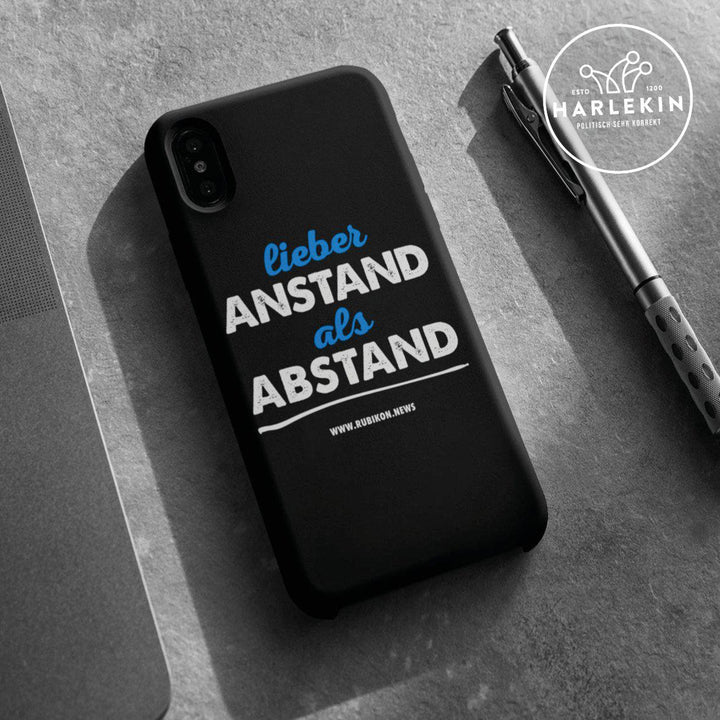 HANDYHÜLLE, HANDY CASE - IPHONE X • LIEBER ANSTAND ALS ABSTAND-HARLEKINSHOP