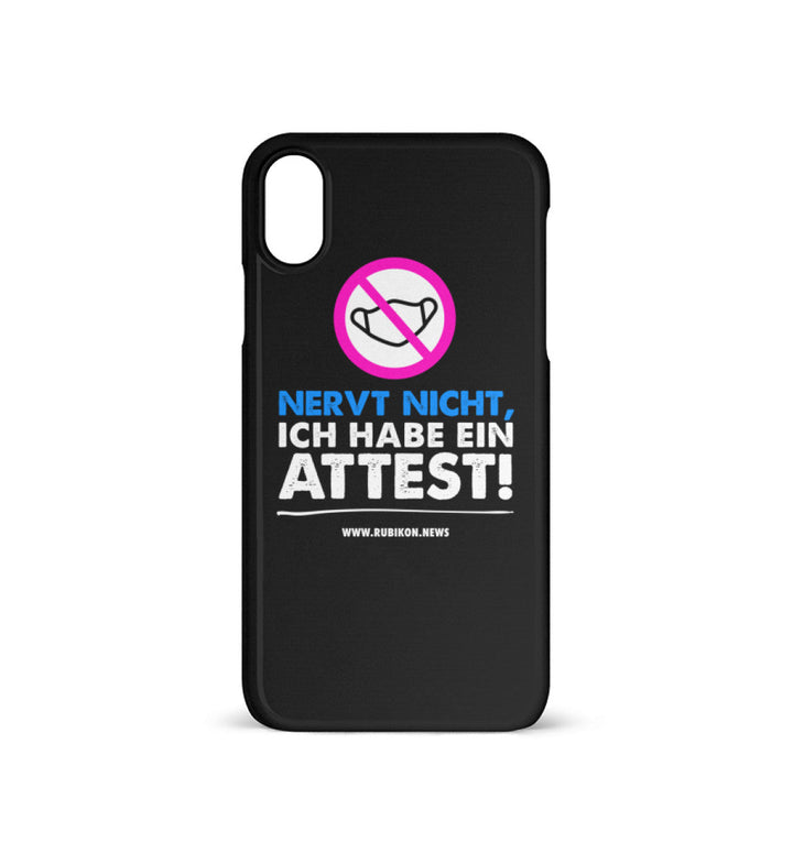 HANDYHÜLLE, HANDY CASE - IPHONE X • NERVT NICHT / ATTEST-HARLEKINSHOP