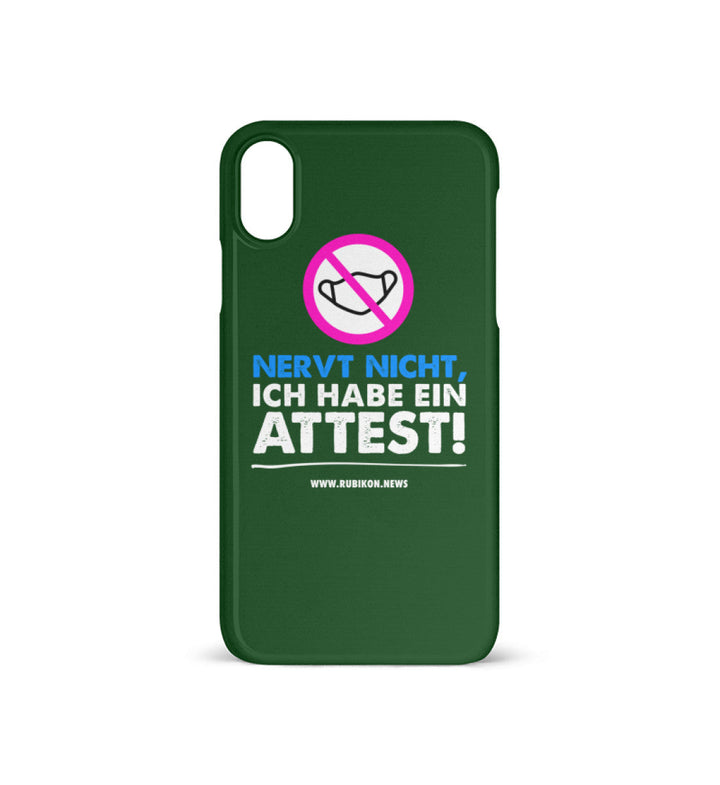 HANDYHÜLLE, HANDY CASE - IPHONE X • NERVT NICHT / ATTEST-HARLEKINSHOP