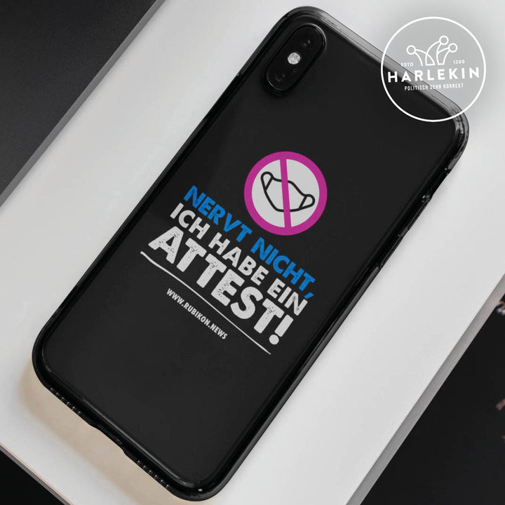 HANDYHÜLLE, HANDY CASE - IPHONE X • NERVT NICHT / ATTEST-HARLEKINSHOP