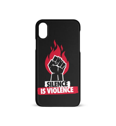 HANDYHÜLLE, HANDY CASE - IPHONE X • SILENCE IS VIOLENCE-HARLEKINSHOP