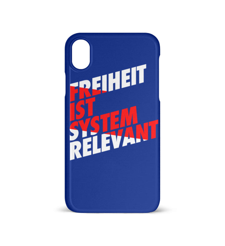 HANDYHÜLLE, HANDY CASE - IPHONE XR • FREIHEIT IST SYSTEMRELEVANT-HARLEKINSHOP