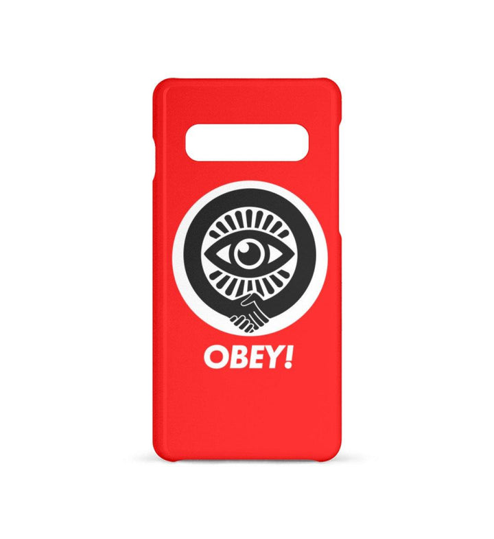 HANDYHÜLLE, HANDY CASE - SAMSUNG GALAXY S10 • OBEY! GEHORCHE!-HARLEKINSHOP