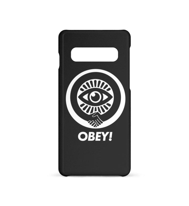 HANDYHÜLLE, HANDY CASE - SAMSUNG GALAXY S10 • OBEY! GEHORCHE!-HARLEKINSHOP