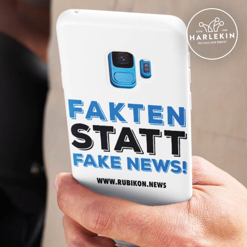 HANDYHÜLLE, HANDY CASE - SAMSUNG GALAXY S8 • FAKTEN STATT FAKE NEWS-HARLEKINSHOP