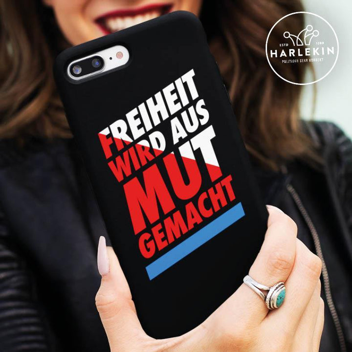 HANDYHÜLLE, HANDY CASE - SAMSUNG GALAXY S8 • FREIHEIT & MUT-HARLEKINSHOP
