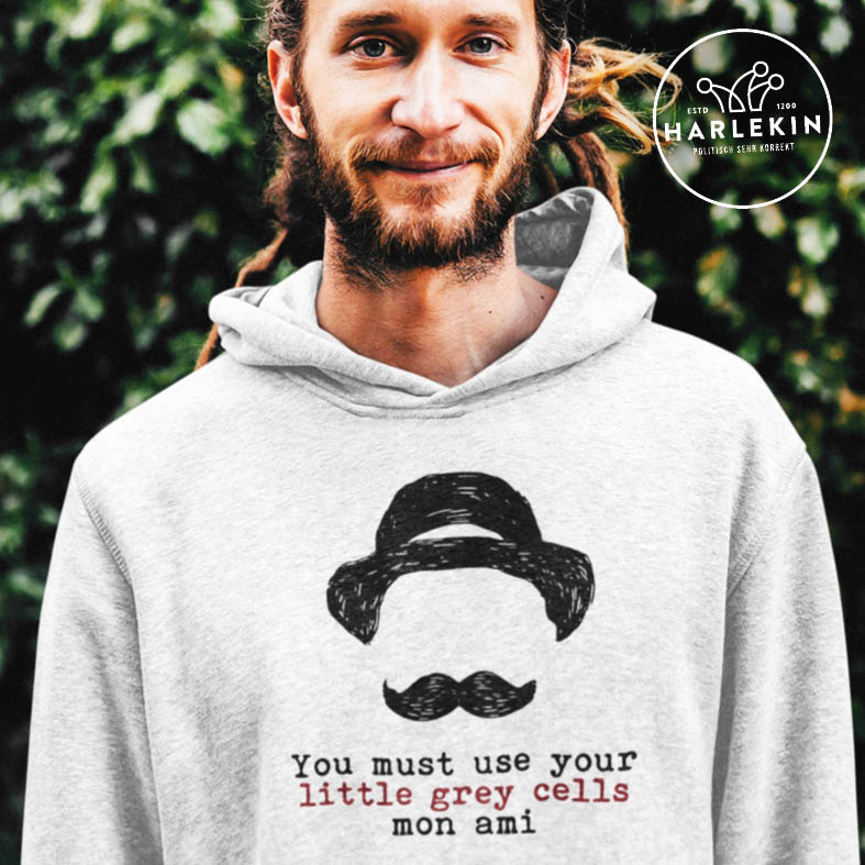 HOODIE BUBEN • HERCULE-POIROT: USE YOUR GREY CELLS-HARLEKINSHOP
