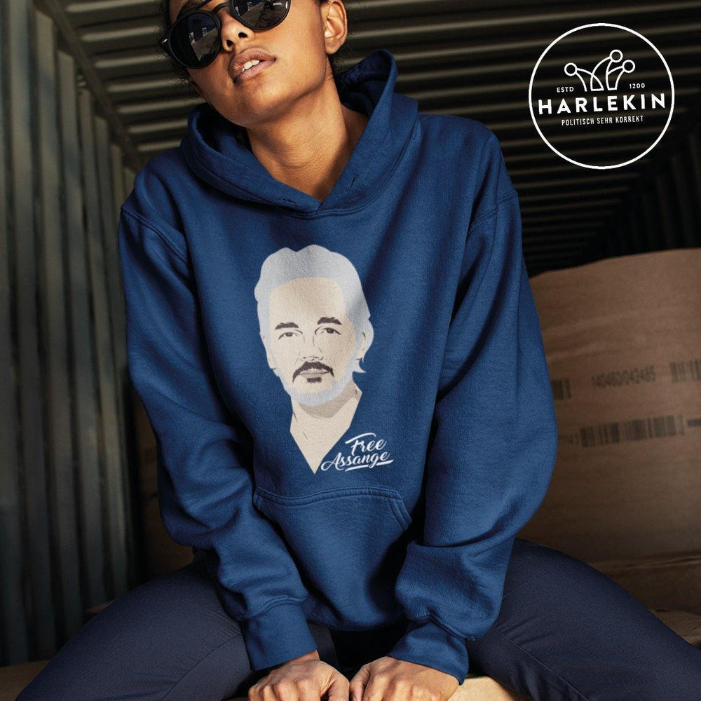 HOODIE MÄDELS • FREE ASSANGE! / COLOR-HARLEKINSHOP
