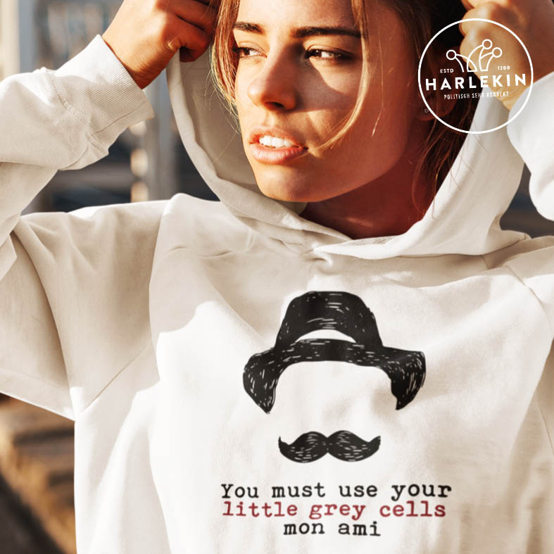 HOODIE MÄDELS • HERCULE-POIROT: USE YOUR GREY CELLS-HARLEKINSHOP