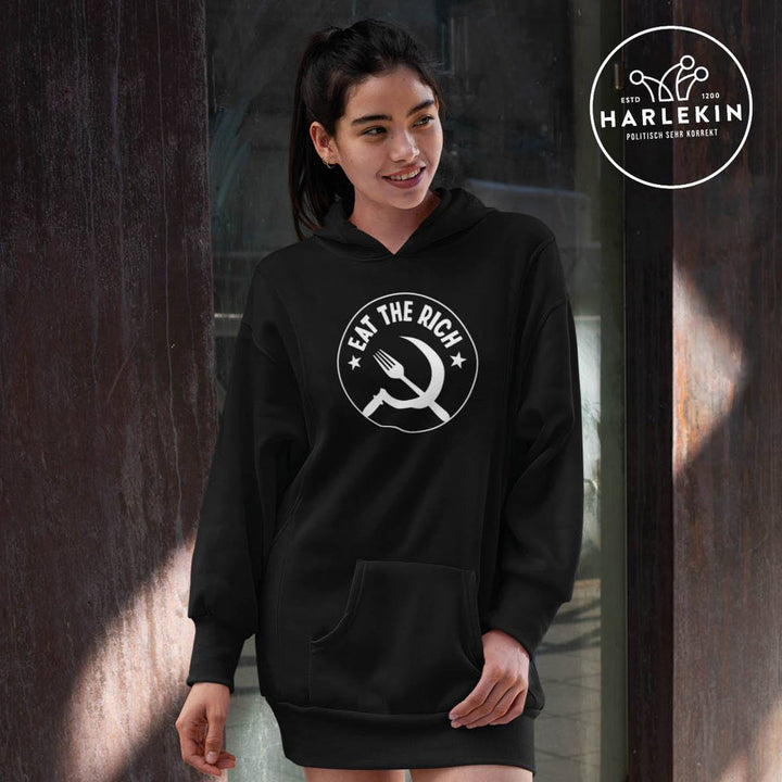 HOODIEKLEID MÄDELS • EAT THE RICH ICON-HARLEKINSHOP