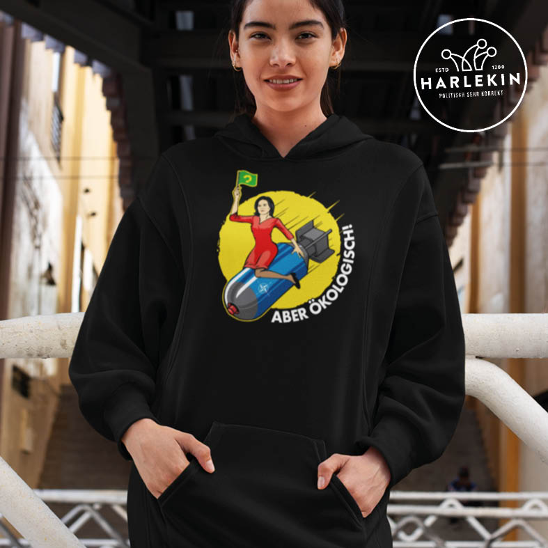 HOODIEKLEID MÄDELS • GUTE BOMBEN SIND ÖKOLOGISCH-HARLEKINSHOP