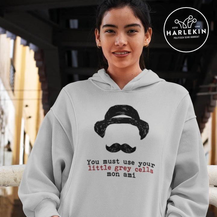 HOODIEKLEID MÄDELS • HERCULE-POIROT: USE YOUR GREY CELLS-HARLEKINSHOP