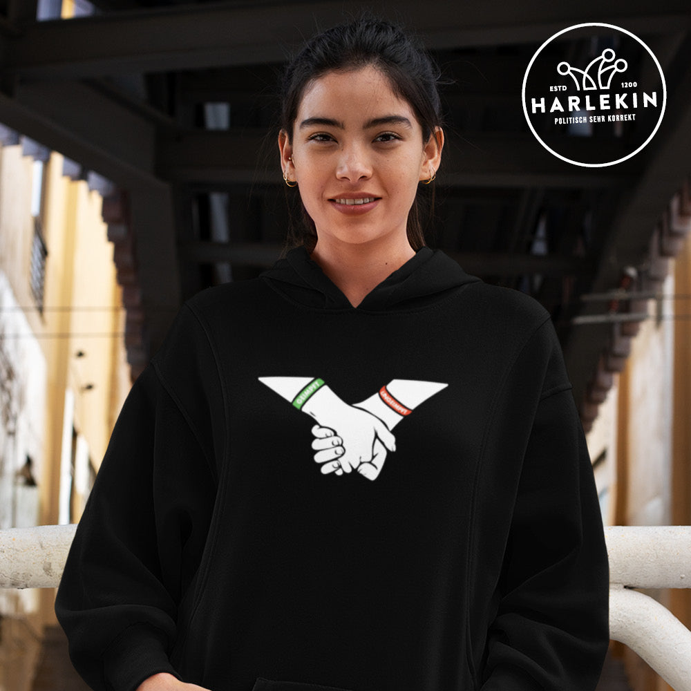 HOODIEKLEID MÄDELS • LASST EUCH NICHT SPALTEN / GEIMPFT UNGEIMPFT-HARLEKINSHOP