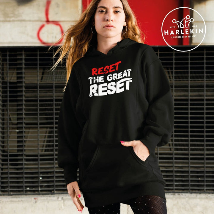HOODIEKLEID MÄDELS • RESET THE GREAT RESET-HARLEKINSHOP